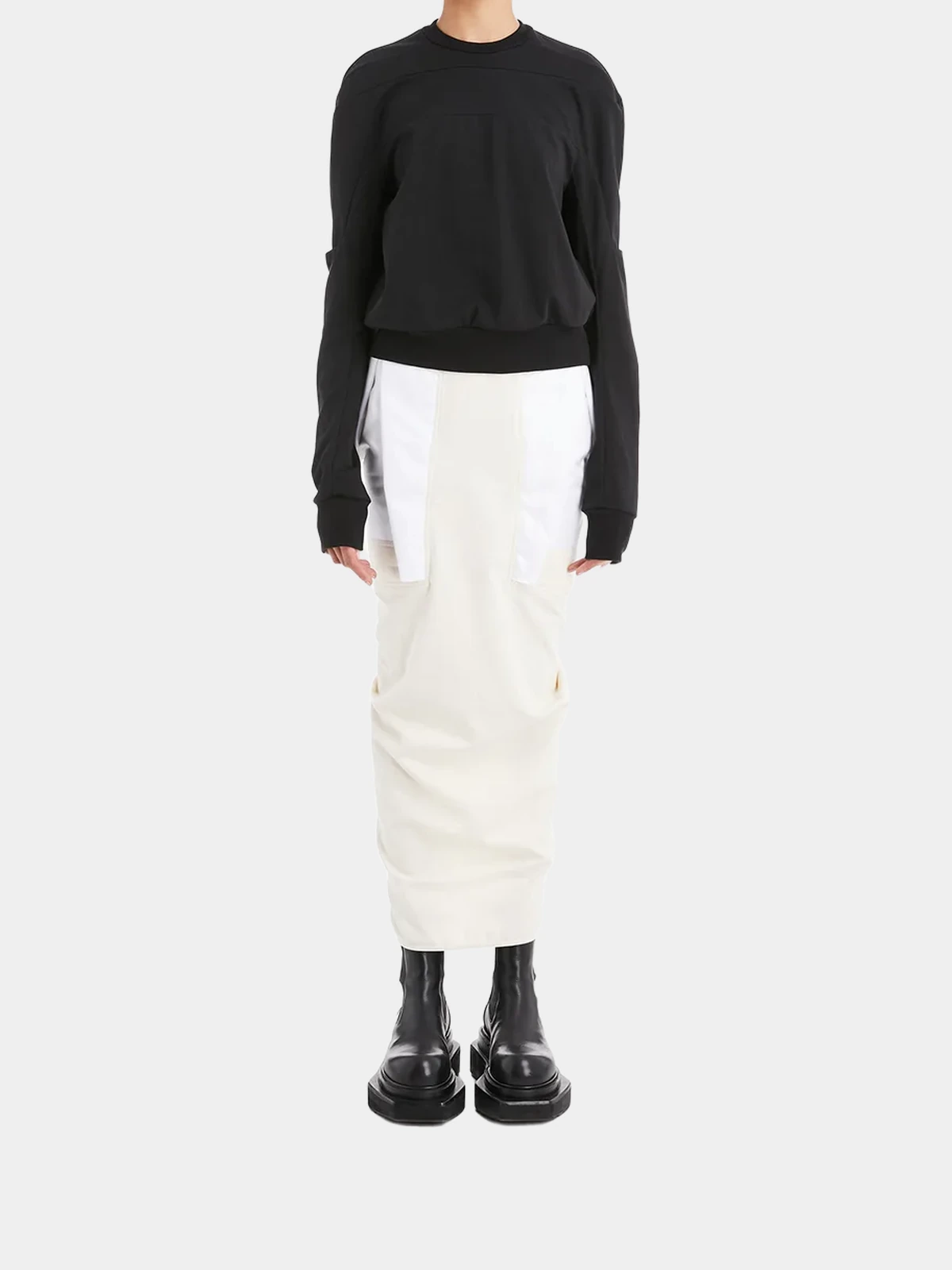 Спідниця Rick Owens біла з кишенями - INVOGA