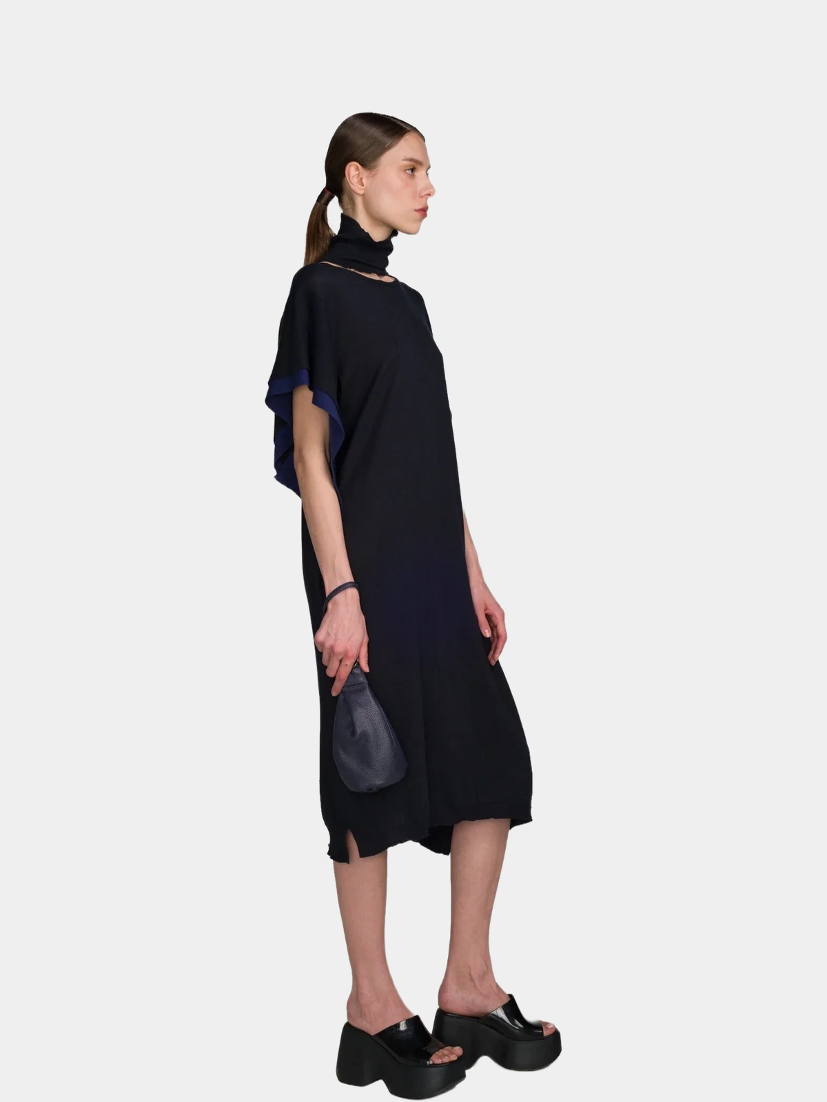 Сукня Yohji Yamamoto чорна міді - INVOGA