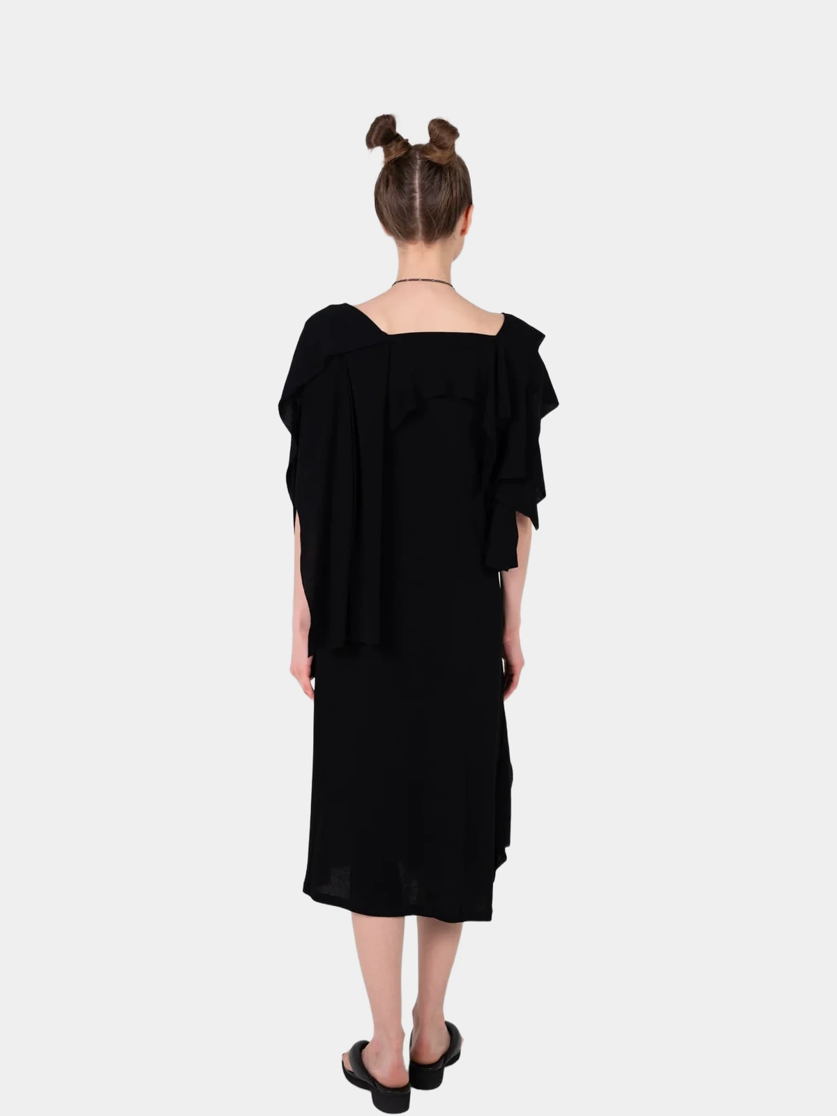 Штани Yohji Yamamoto чорні з накладними кишенями - INVOGA