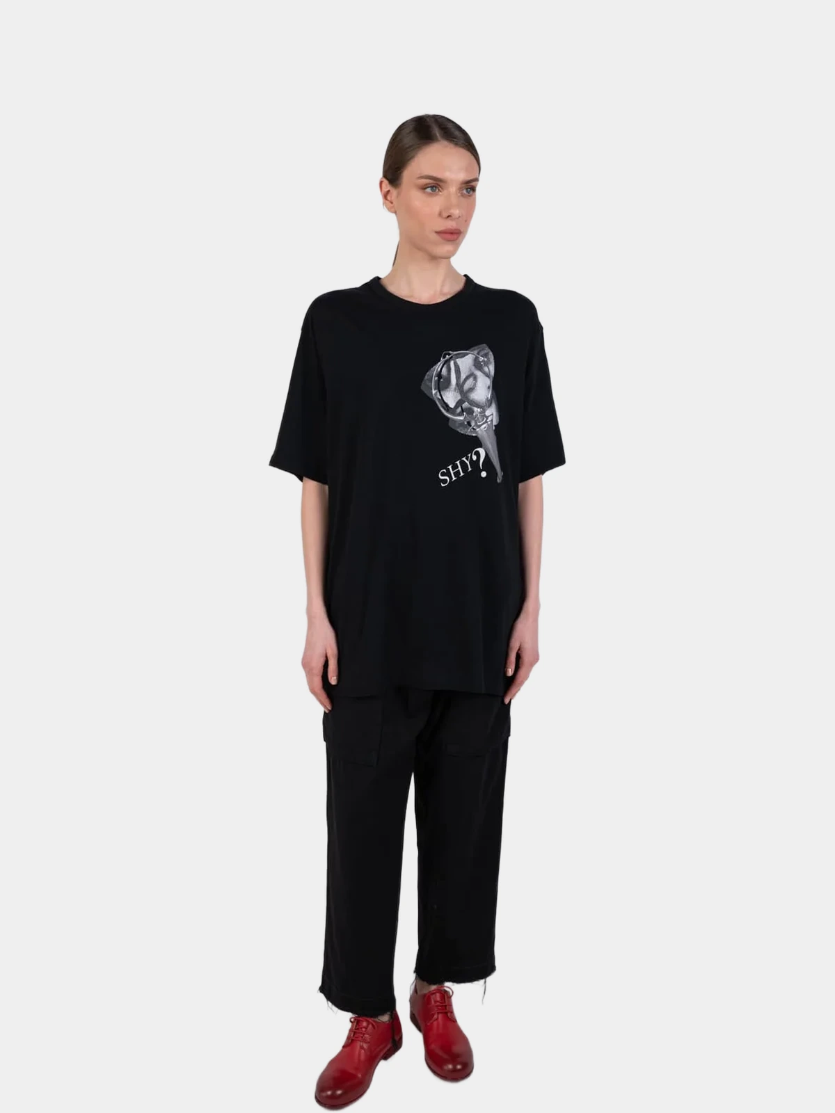 Футболка Yohji Yamamoto чорна - INVOGA