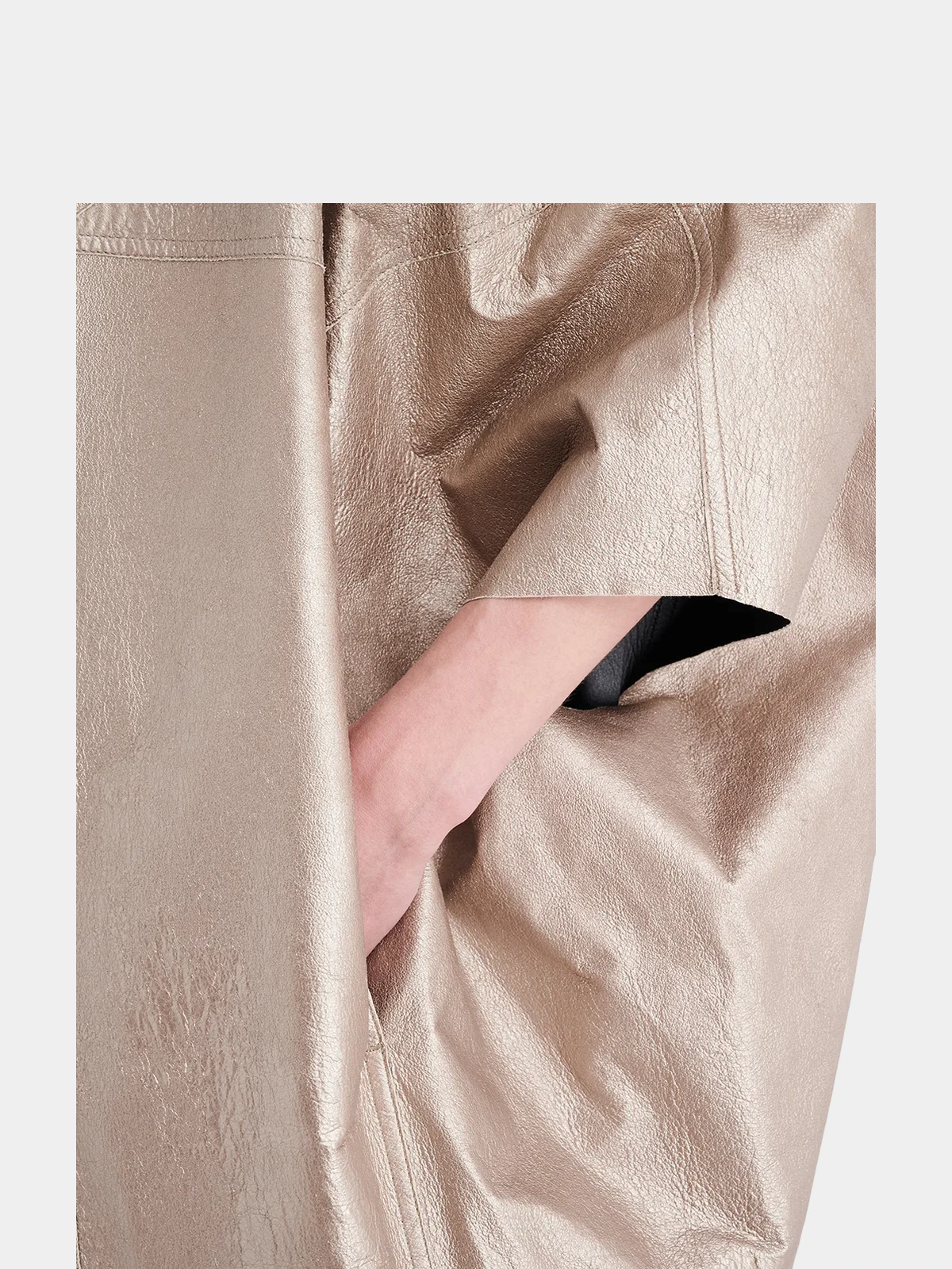 Бушлат Rick Owens бежевий шкіряний - INVOGA