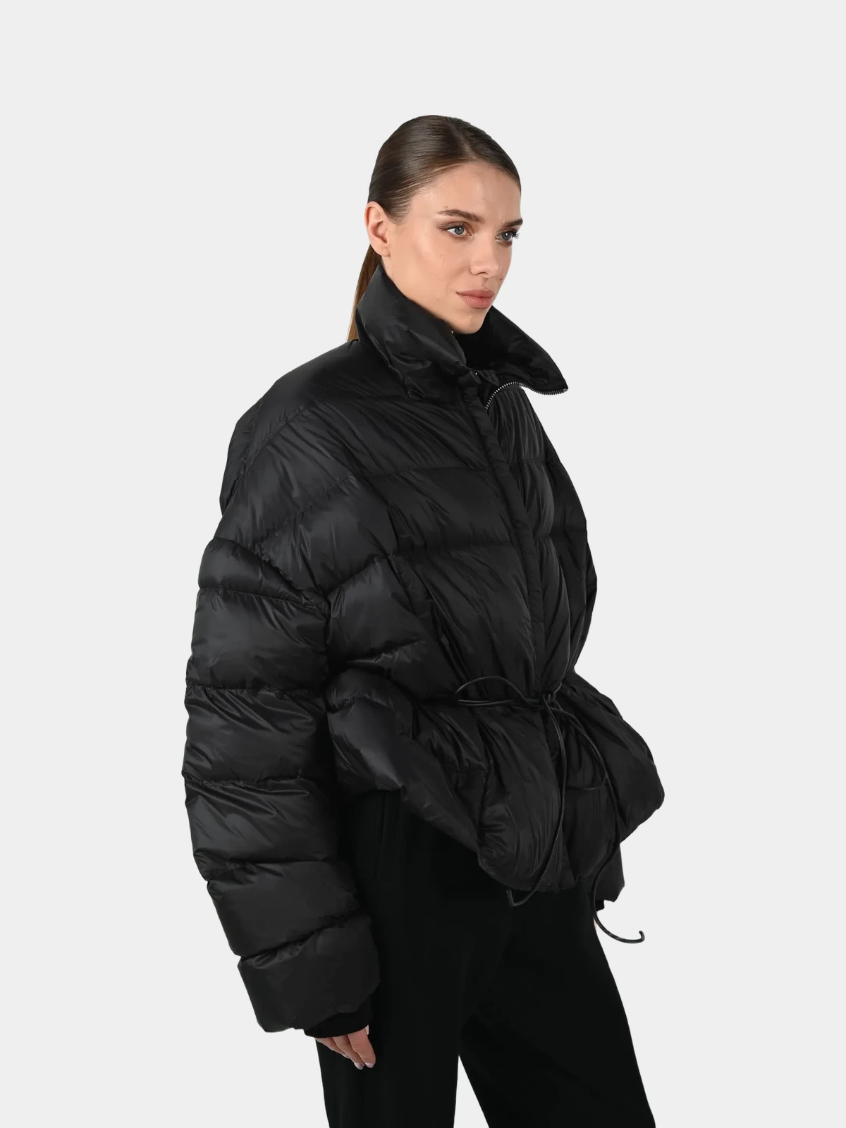 4d7e33df-438a-4b99-bd85-ecf3226f8b2c Пуховик Rick Owens чорний укорочений - INVOGA