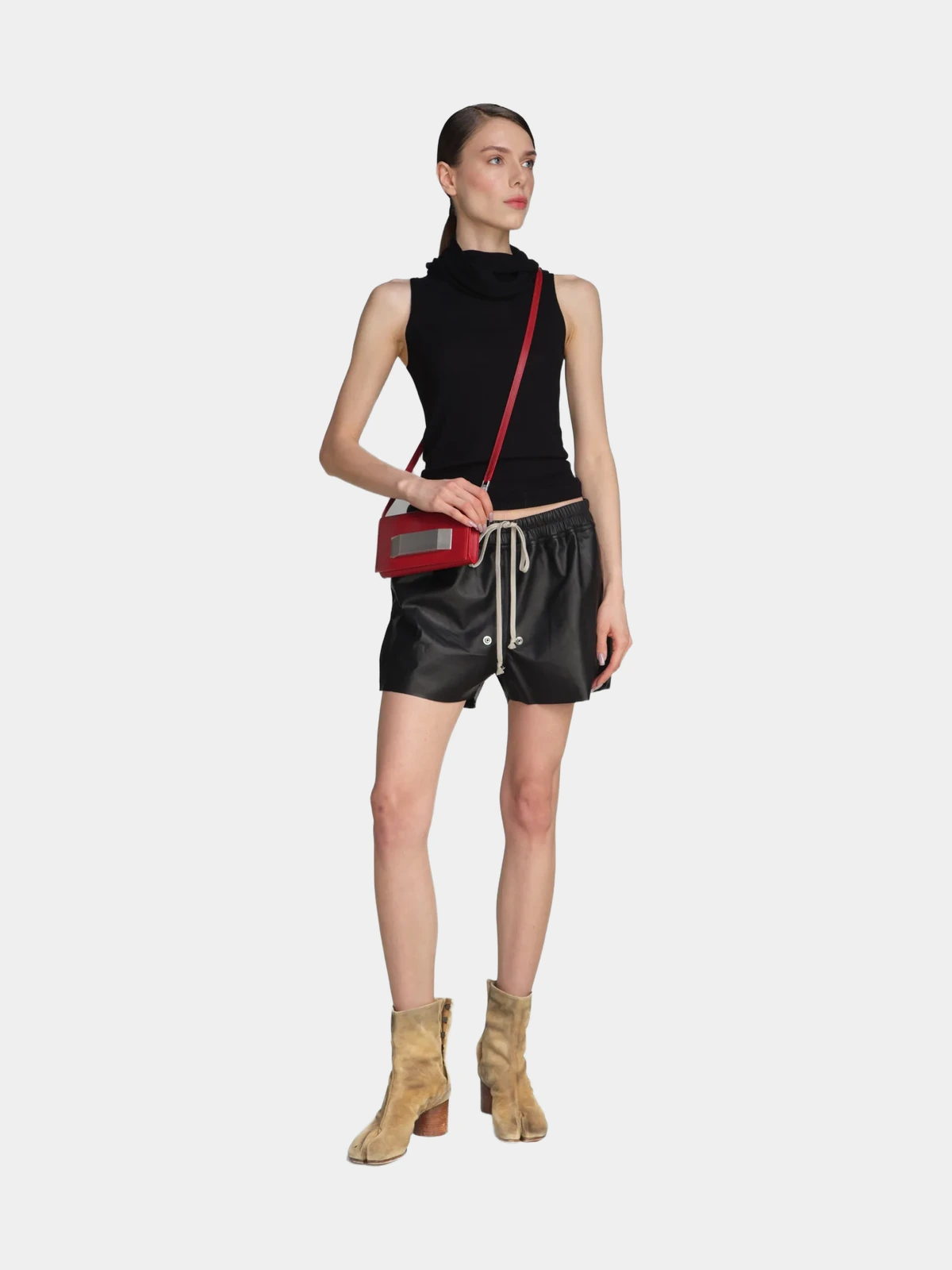 Клатч шкіряний червоний Rick Owens - INVOGA