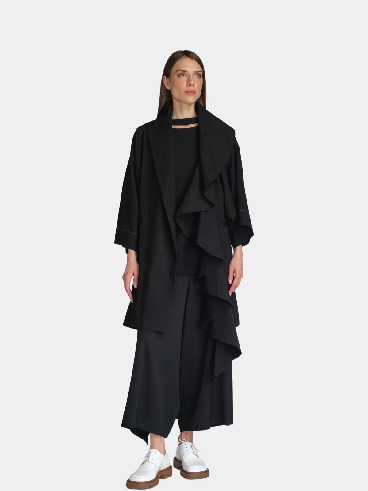 Чорний жакет Yohji Yamamoto з широкими рукавами - INVOGA