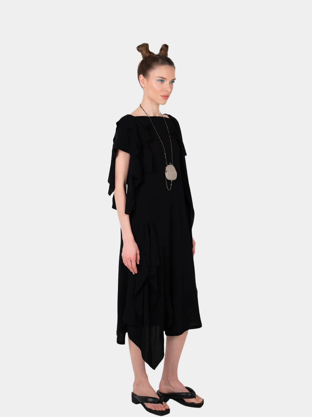 Штани Yohji Yamamoto чорні з накладними кишенями - INVOGA