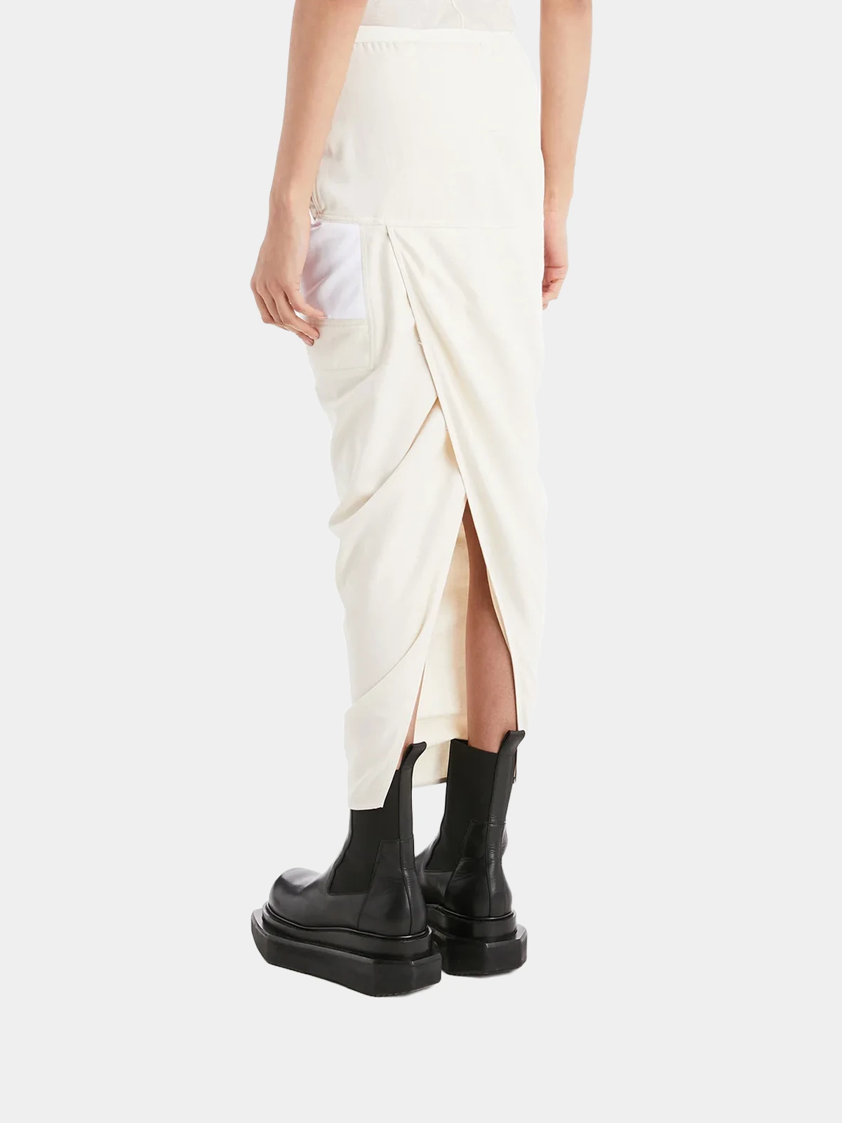 Спідниця Rick Owens біла з кишенями - INVOGA