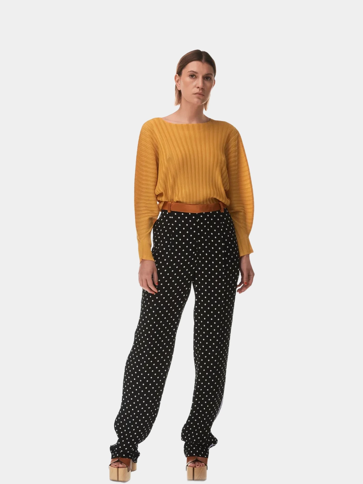 8de301fa-e868-4c25-a23a-89363ba0ec2f Штани Haider Ackermann в горошок з лампасами - INVOGA