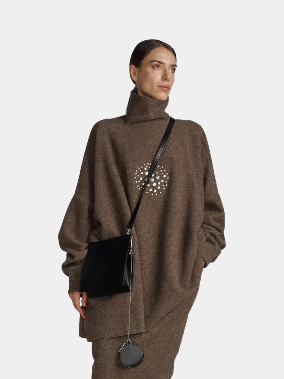 91f72dea-39e5-4c05-8523-fcff2db97650 Светр Rick Owens з високою горловиною на гудзиках - INVOGA