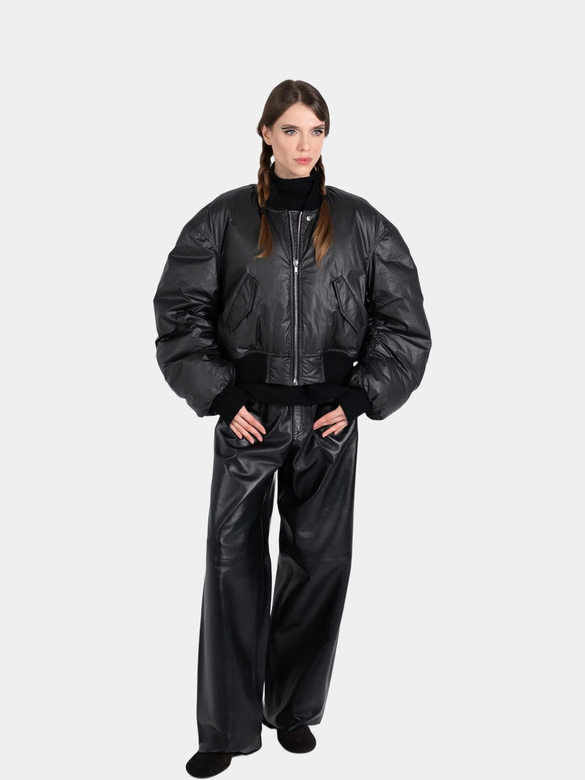 Пуховик Rick Owens короткий чорний - INVOGA