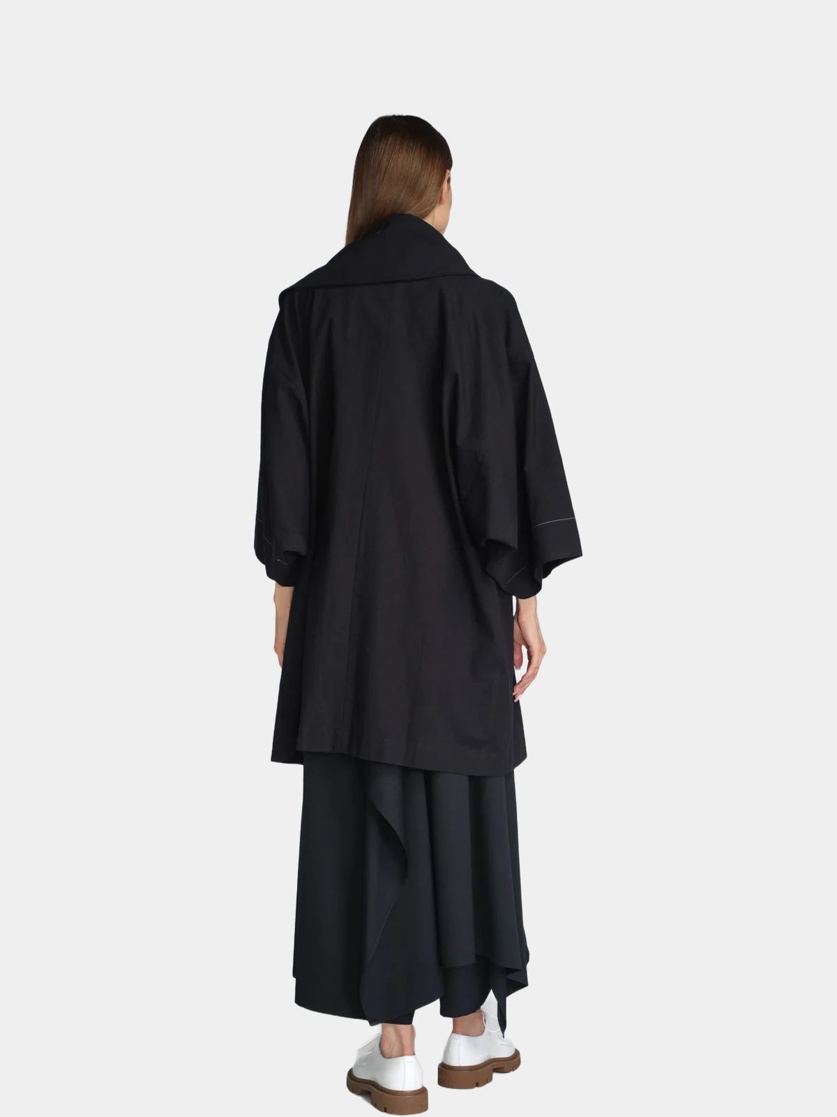 Чорний жакет Yohji Yamamoto з широкими рукавами - INVOGA