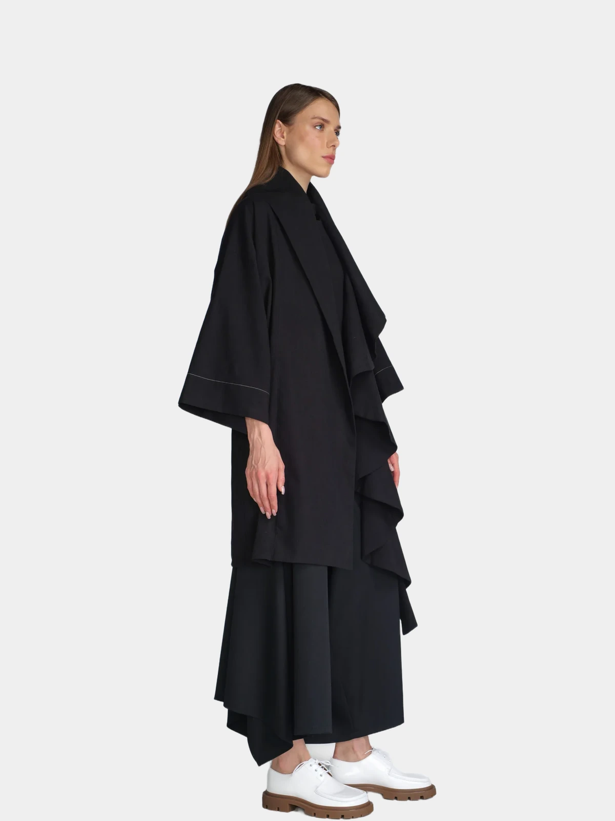 Чорний жакет Yohji Yamamoto з широкими рукавами - INVOGA
