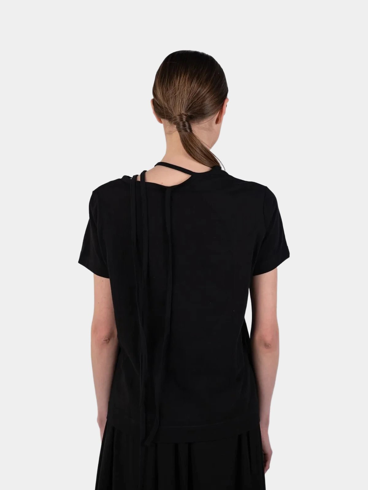 Футболка Yohji Yamamoto чорна з тканини Ultima - INVOGA