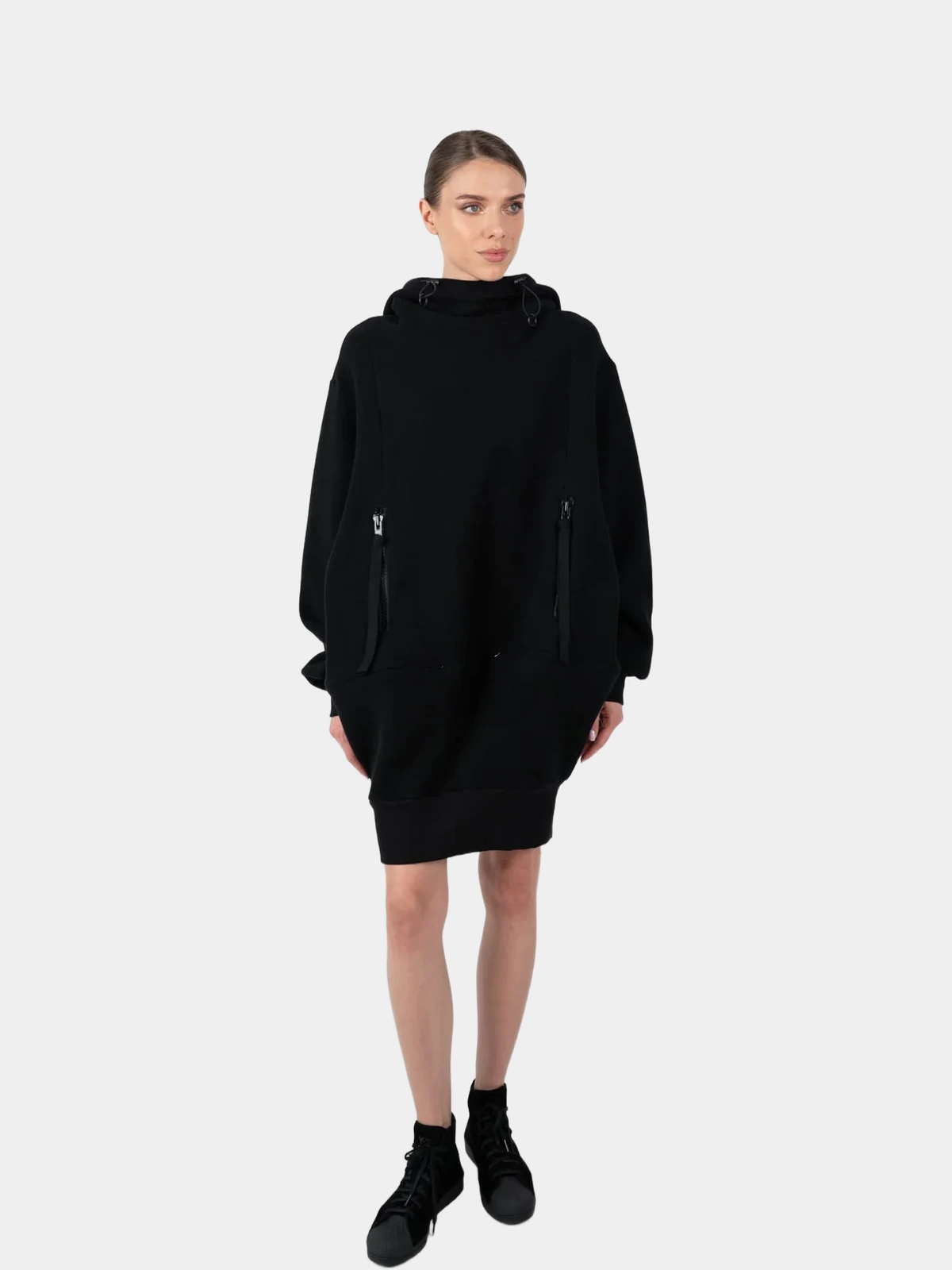 Сукня-худі Yohji Yamamoto чорна - INVOGA