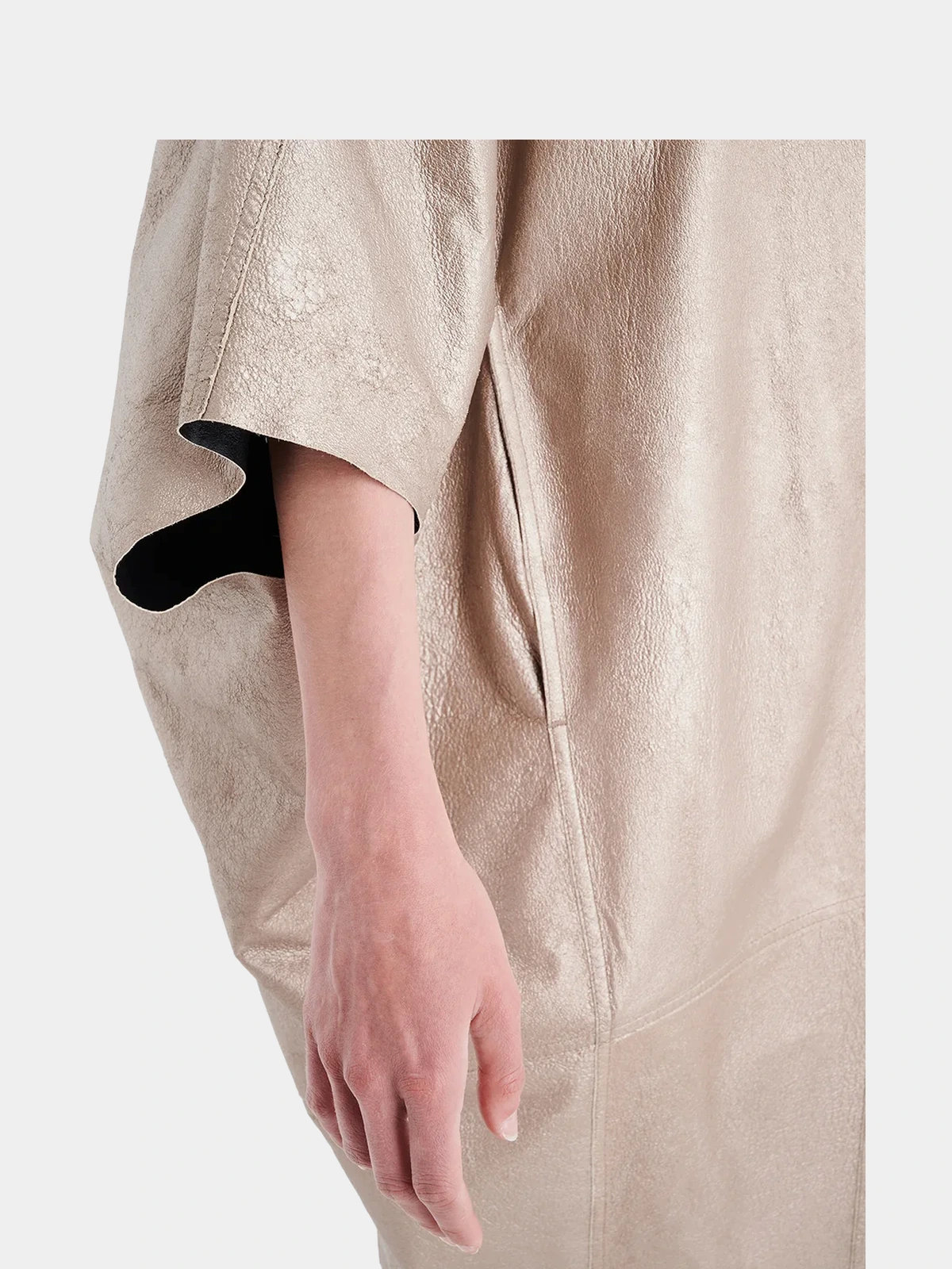 Бушлат Rick Owens бежевий шкіряний - INVOGA