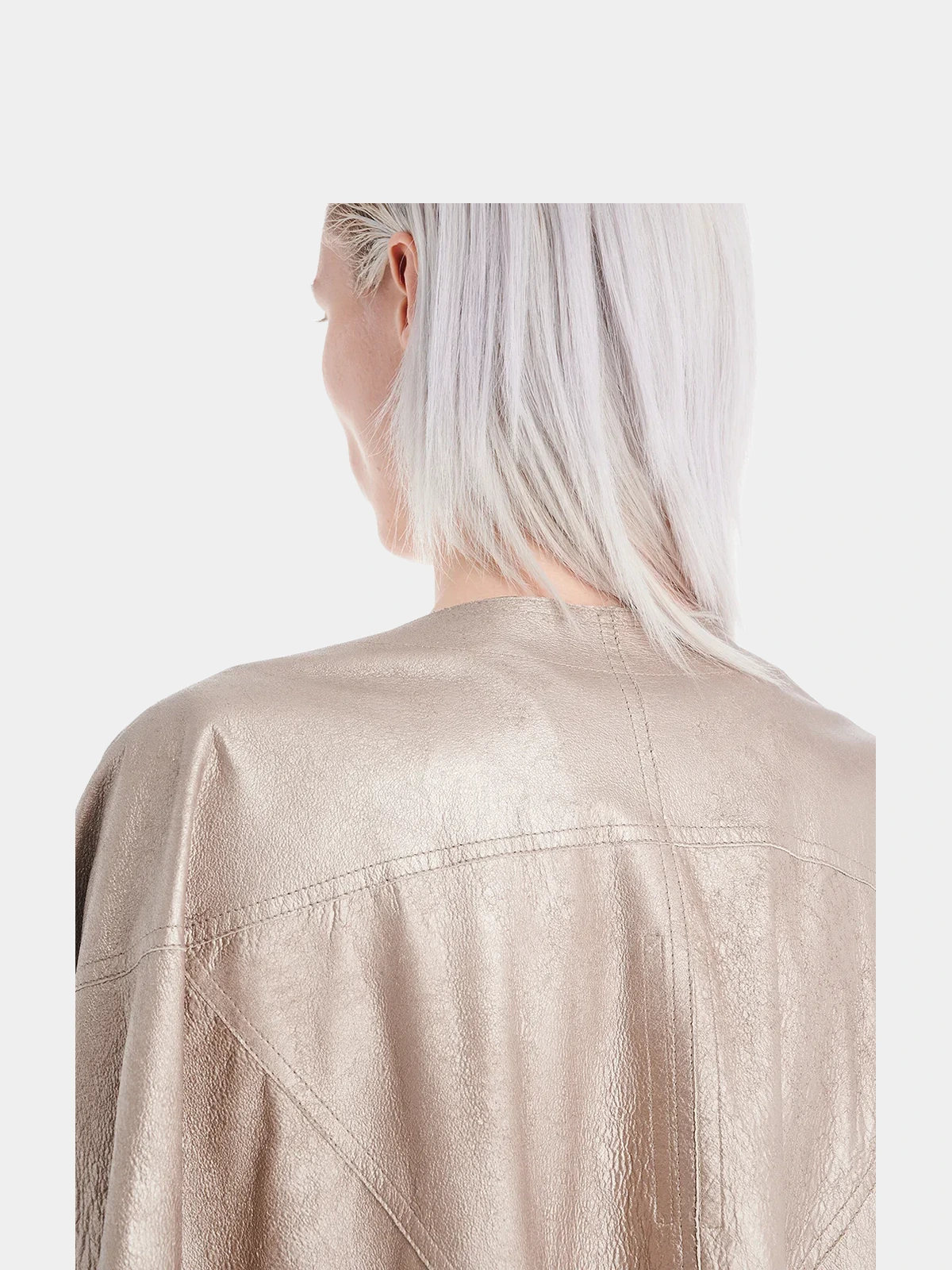 Бушлат Rick Owens бежевий шкіряний - INVOGA