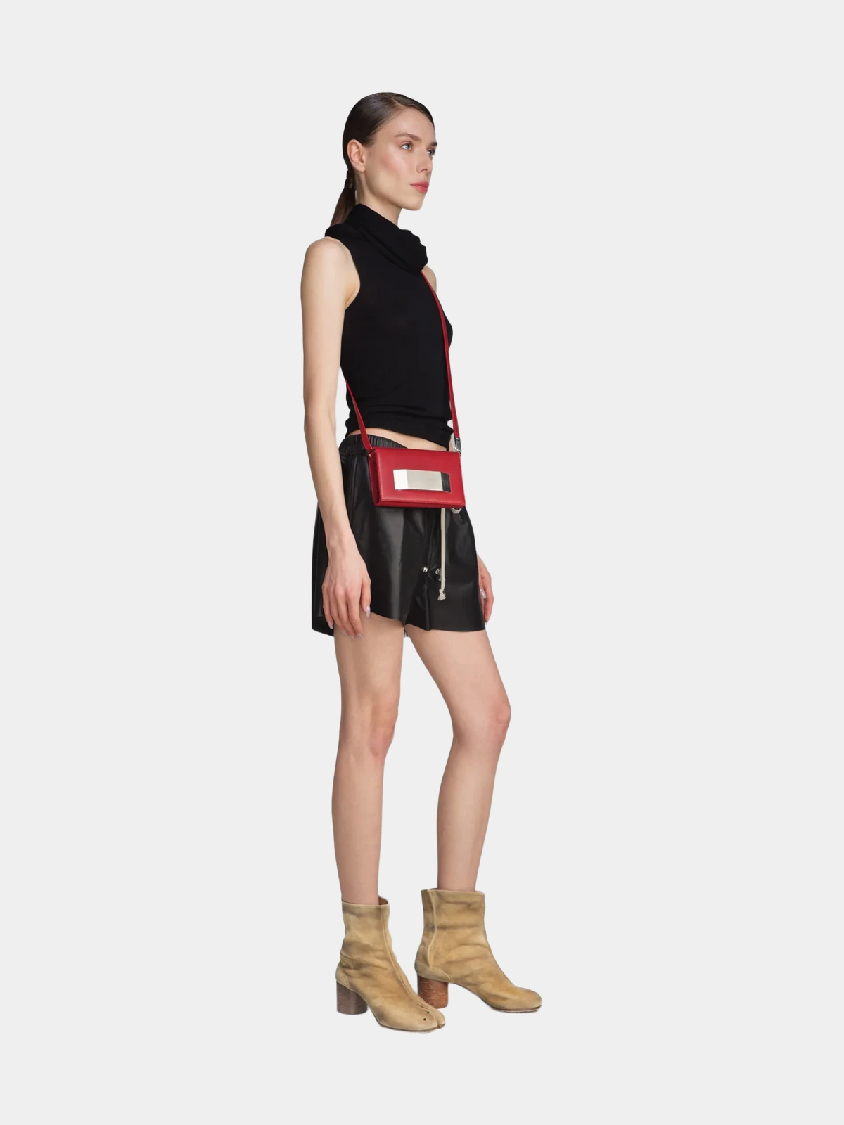 Клатч шкіряний червоний Rick Owens - INVOGA