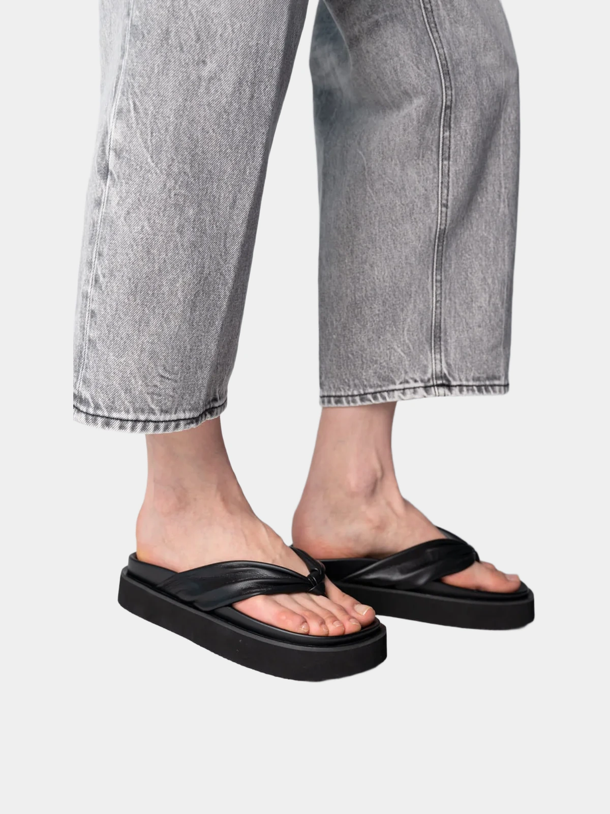 d44bf638-d7a2-4456-977b-07e39dc29ae5 Шкіряні сліпони Yohji Yamamoto з платформою - INVOGA