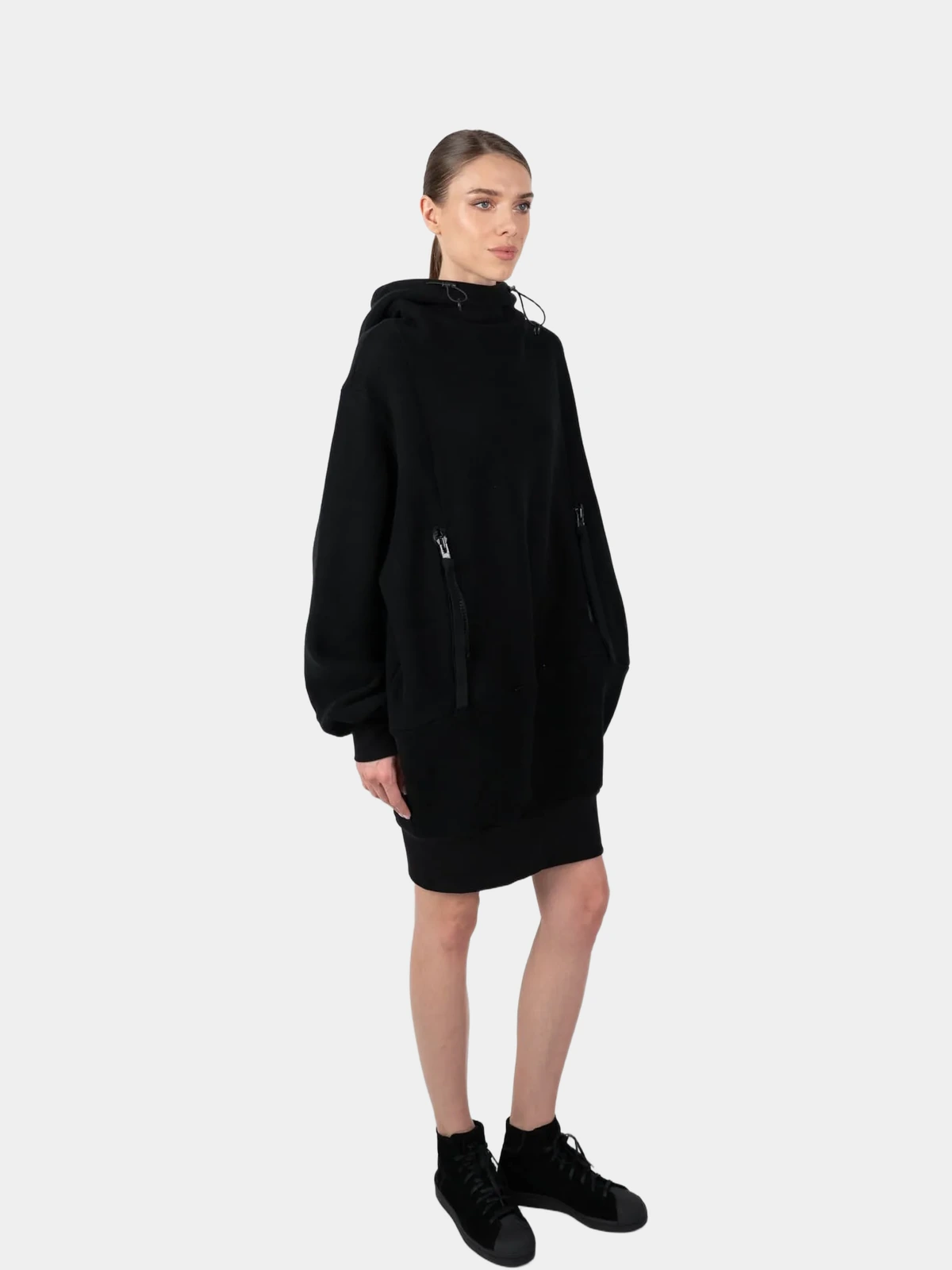 Сукня-худі Yohji Yamamoto чорна - INVOGA