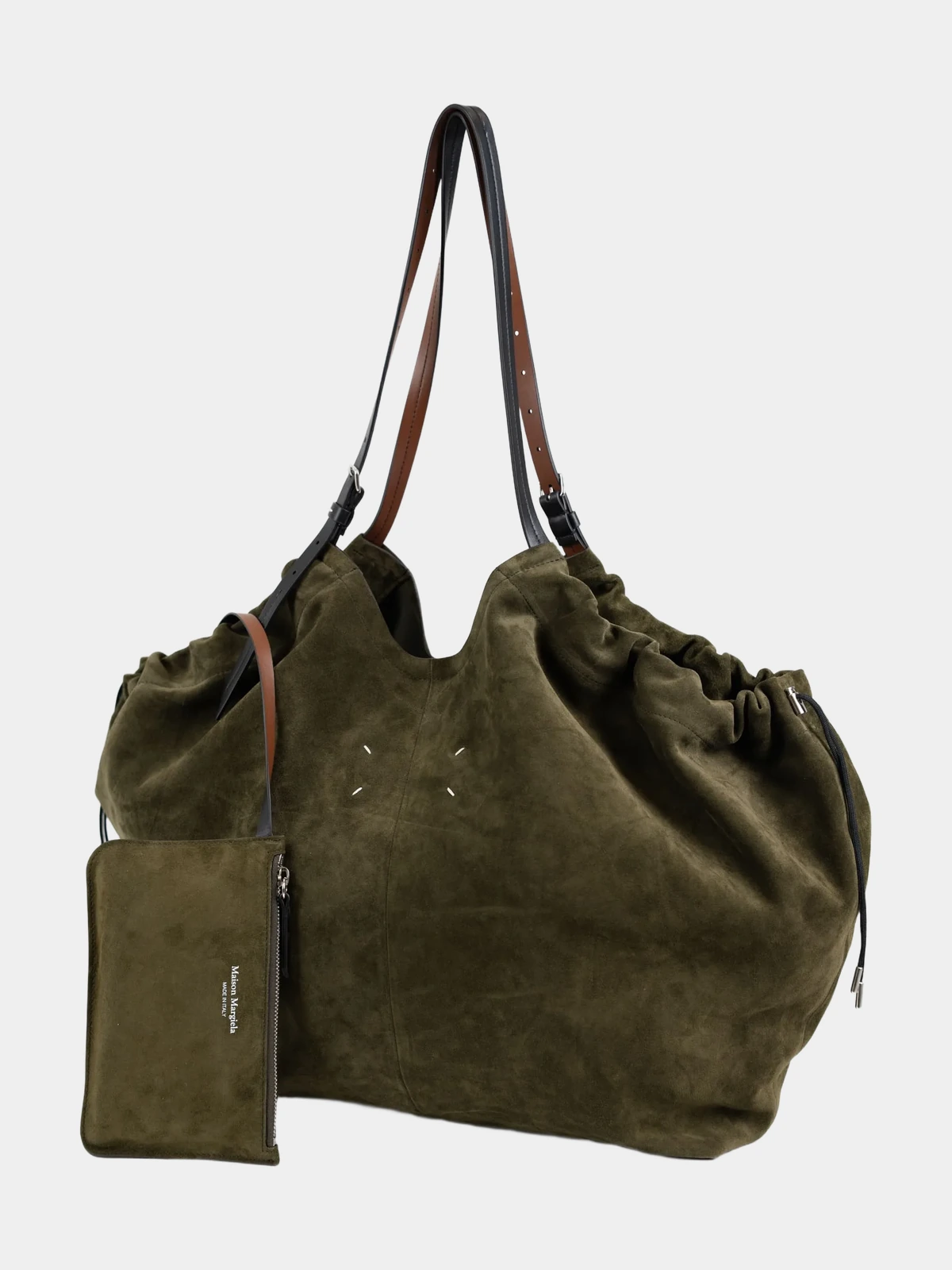 Сумка Maison Margiela замшева оливкова - INVOGA