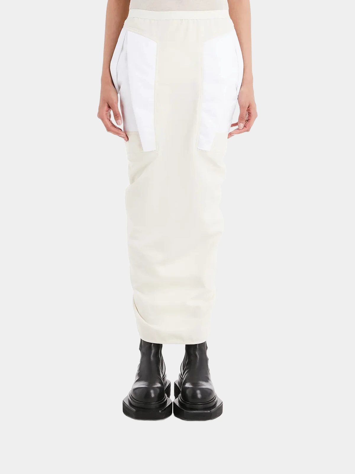 Спідниця Rick Owens біла з кишенями - INVOGA