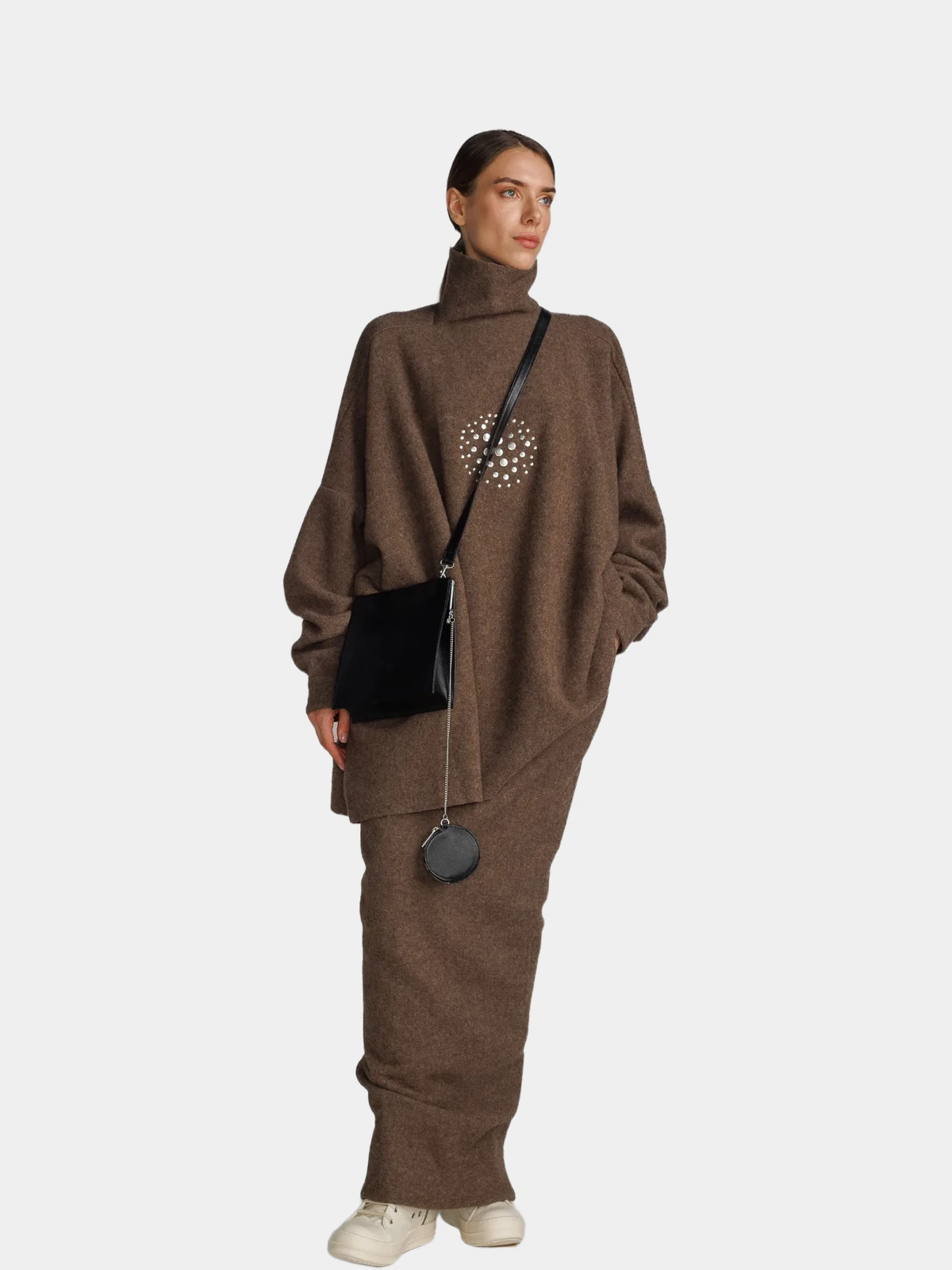 f0988055-547c-4c01-a013-e42c2b58c3e1 Светр Rick Owens з високою горловиною на гудзиках - INVOGA