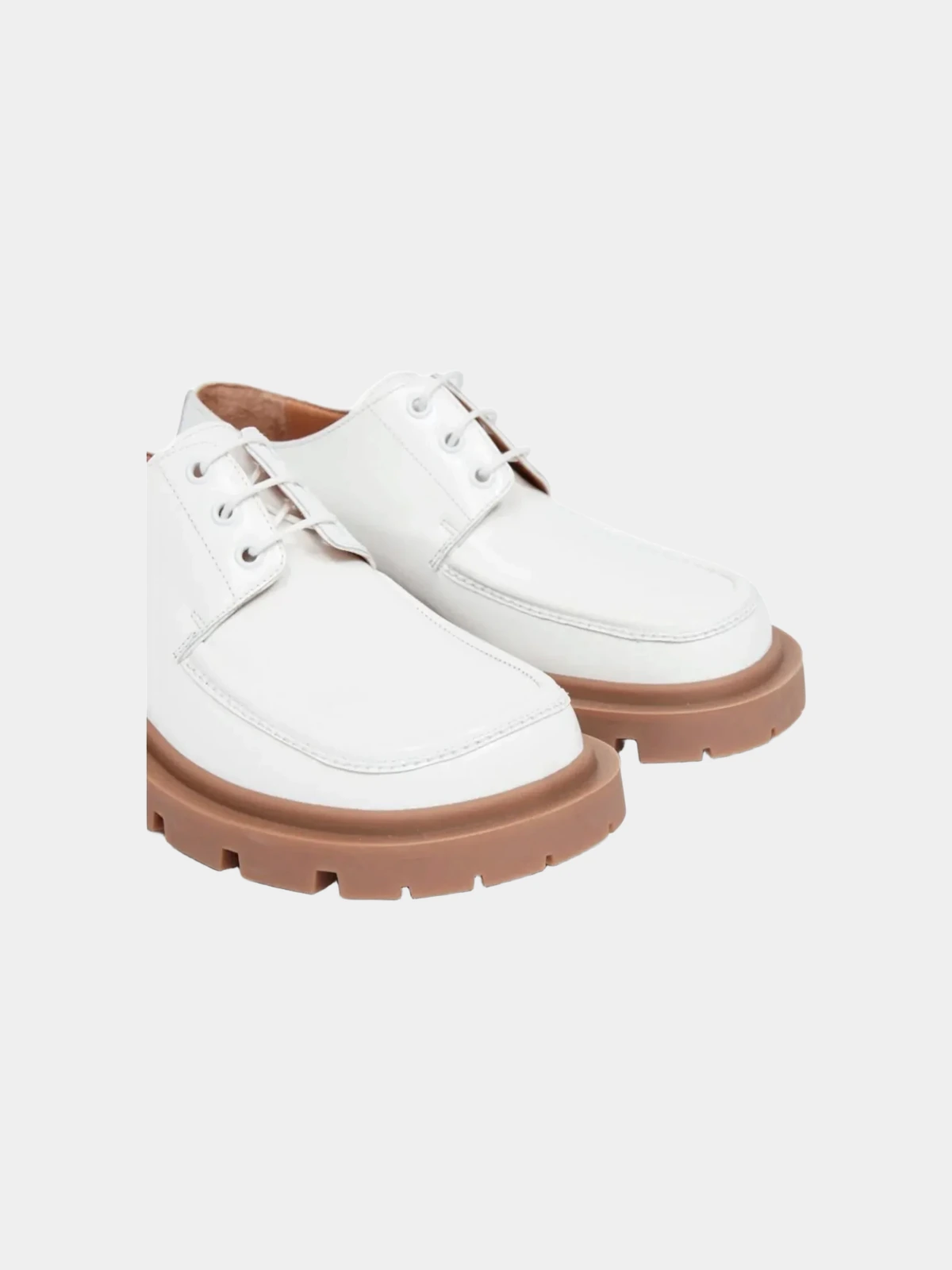 f0df835b-928a-4a2d-b9ec-b67f2b2e84ec Білі туфлі дербі Maison Margiela з матової шкіри - INVOGA
