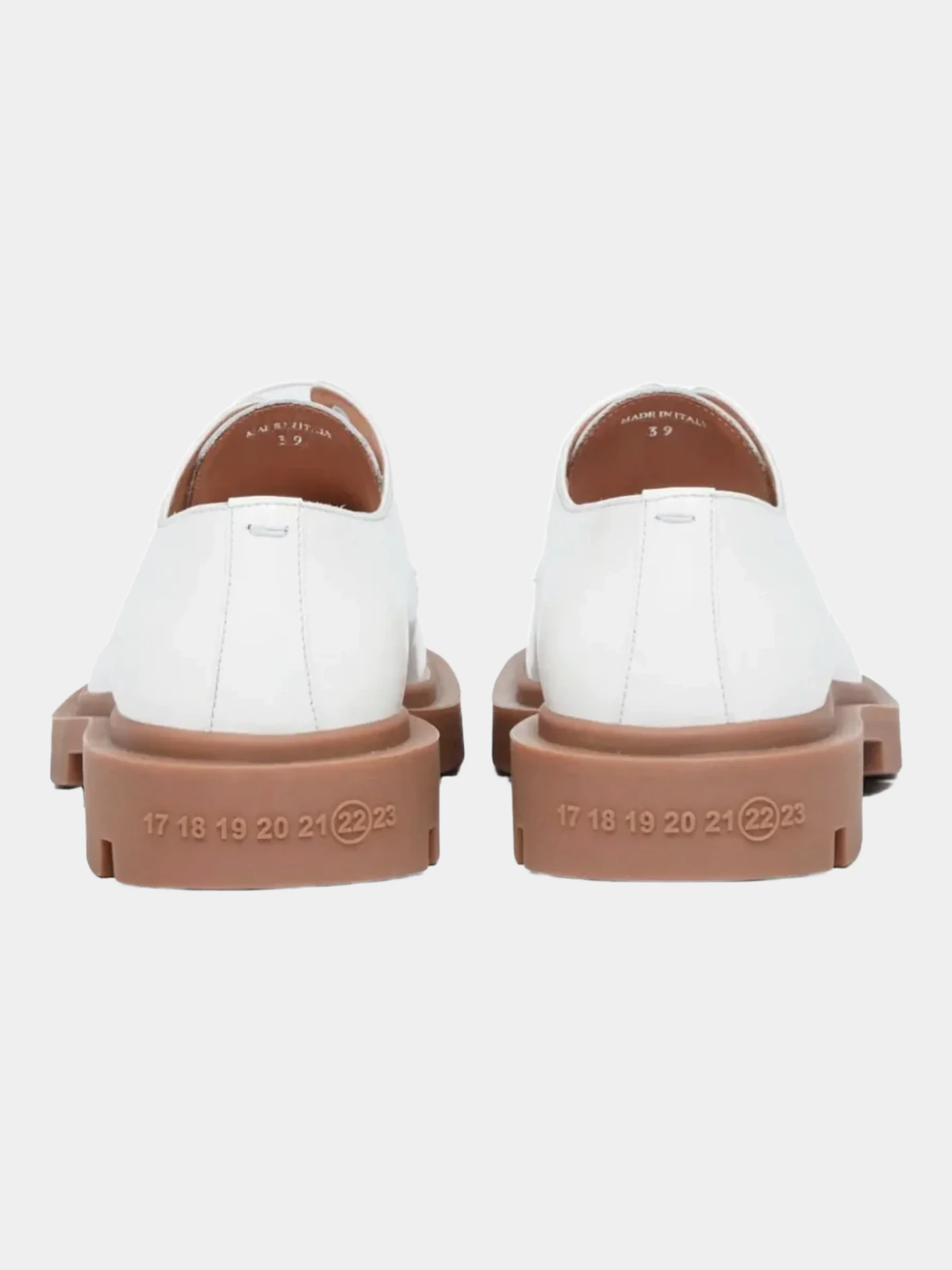 fd0216f7-9b13-4e46-99d0-40e6793438e1 Білі туфлі дербі Maison Margiela з матової шкіри - INVOGA