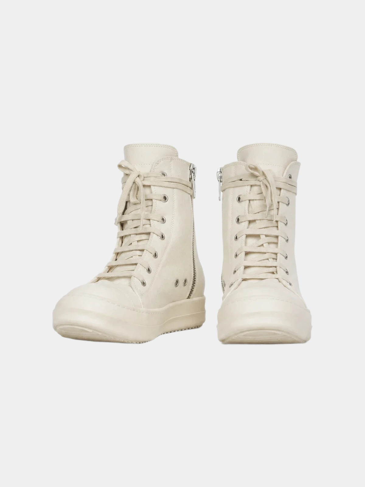 Високі кеди Rick Owens молочні