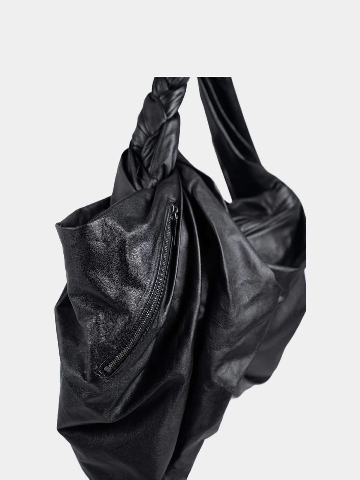 Чорна сумка Yohji Yamamoto з блискавкою - INVOGA